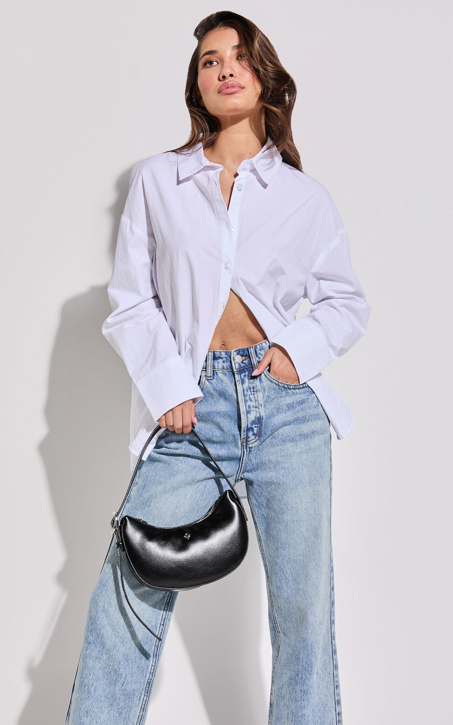 Goldie Shoulder Bag in Black PU Product Image