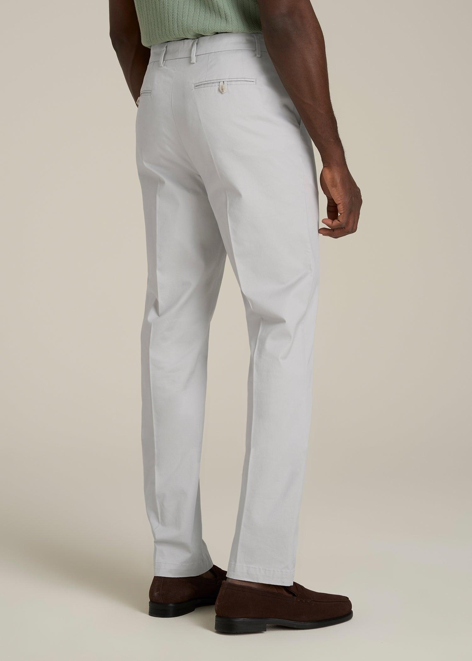 Refined Chinos for Tall Men in Grey Sand Product Image