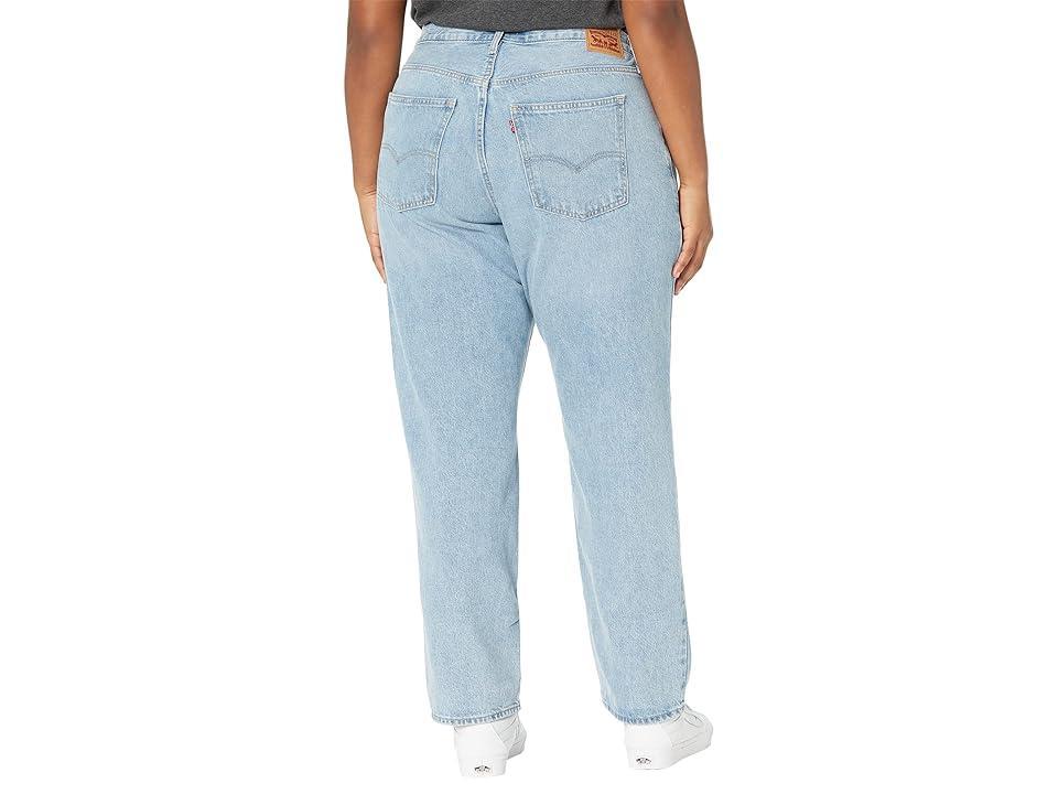 Levis Womens Plus Size Mid-Rise 94 Baggy Straight Jeans - Light Indigo Worn In 20 Product Image