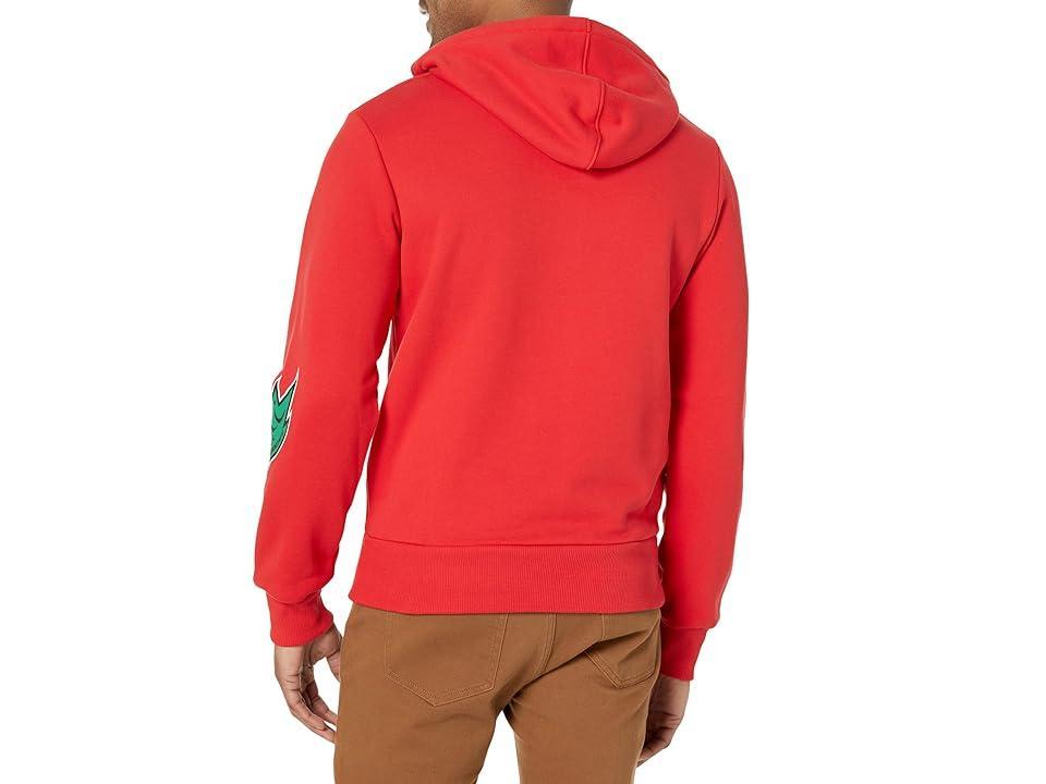 Lacoste Croc Icon Heroes Cotton Hoodie Sweatshirt with Patch Details Men's Clothing Product Image