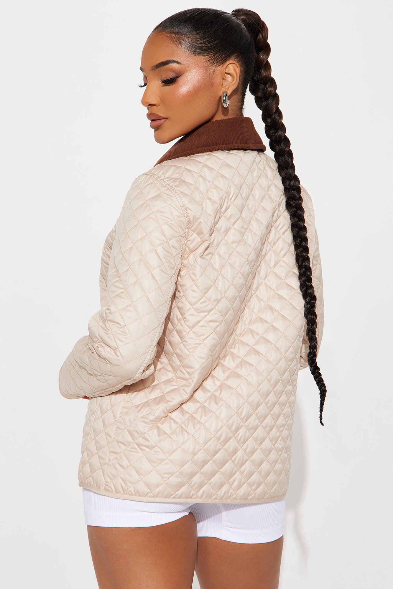 Lissette Quilted Jacket - Khaki Product Image