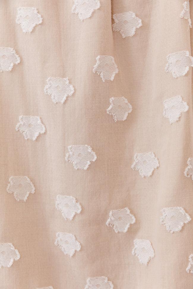Talk To The Sand Beige Floral Mini Dress SALE Product Image
