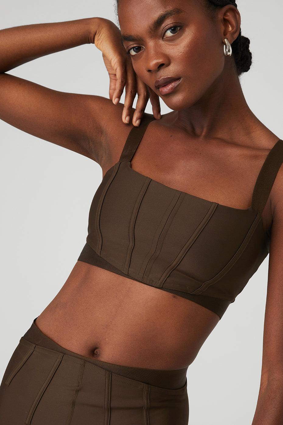 Alo Yoga | Airlift High-Waist 7/8 Corset Legging Brown Product Image