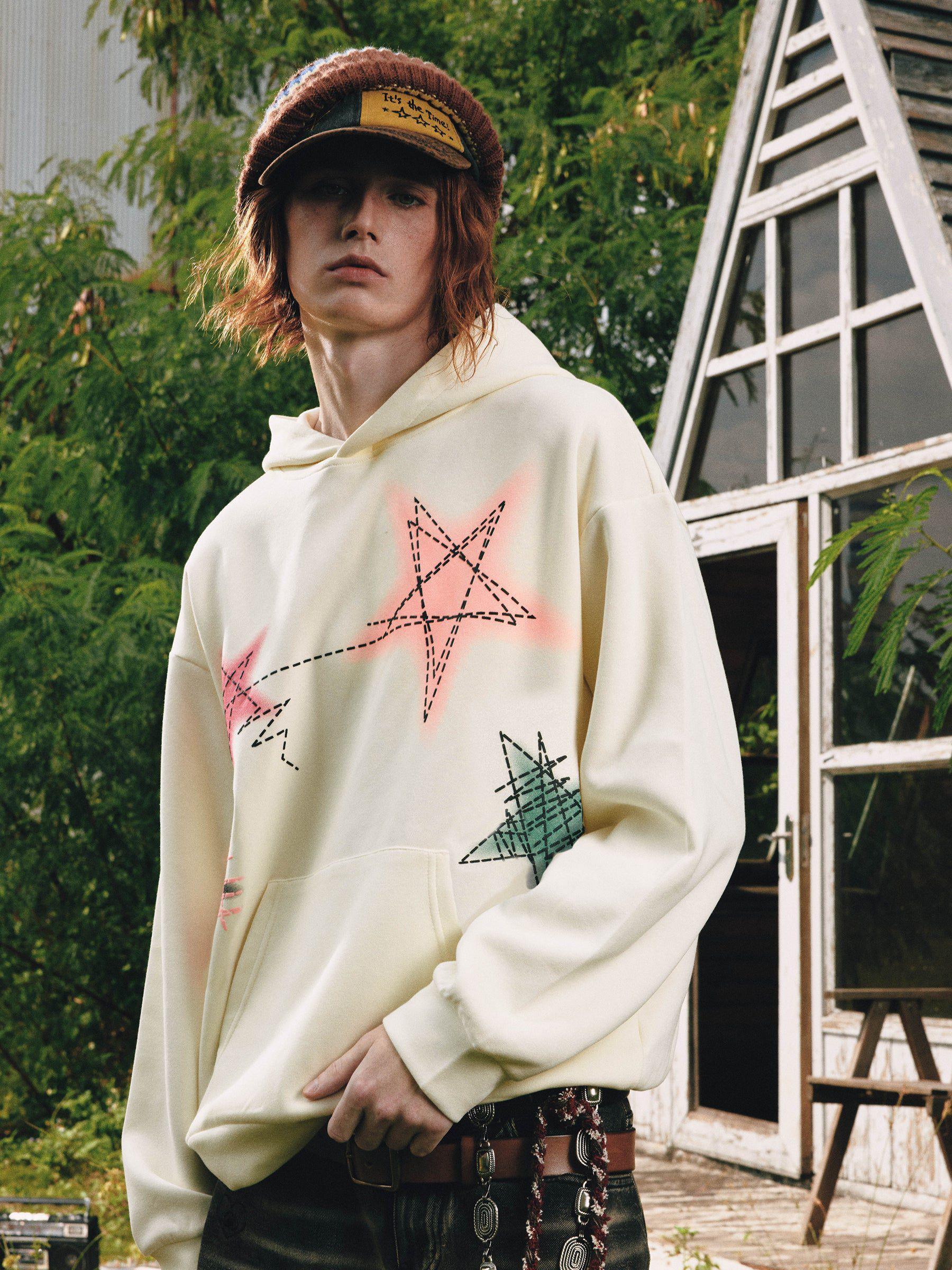 Aelfric Eden Graffiti Star Graphic Pullover Hoodie Product Image