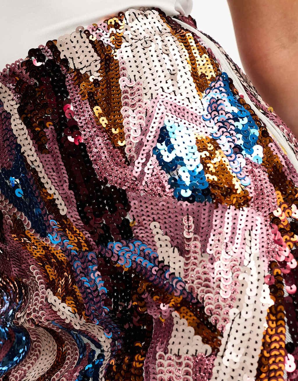 Jaded Rose Petite statement sequin mini skirt Product Image