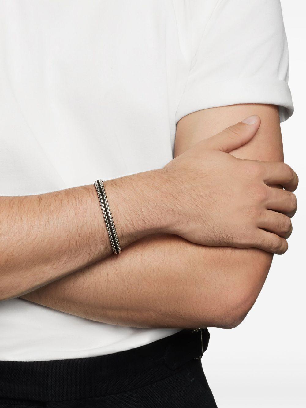 sterling silver Woven Box Chain bracelet (10mm) Product Image