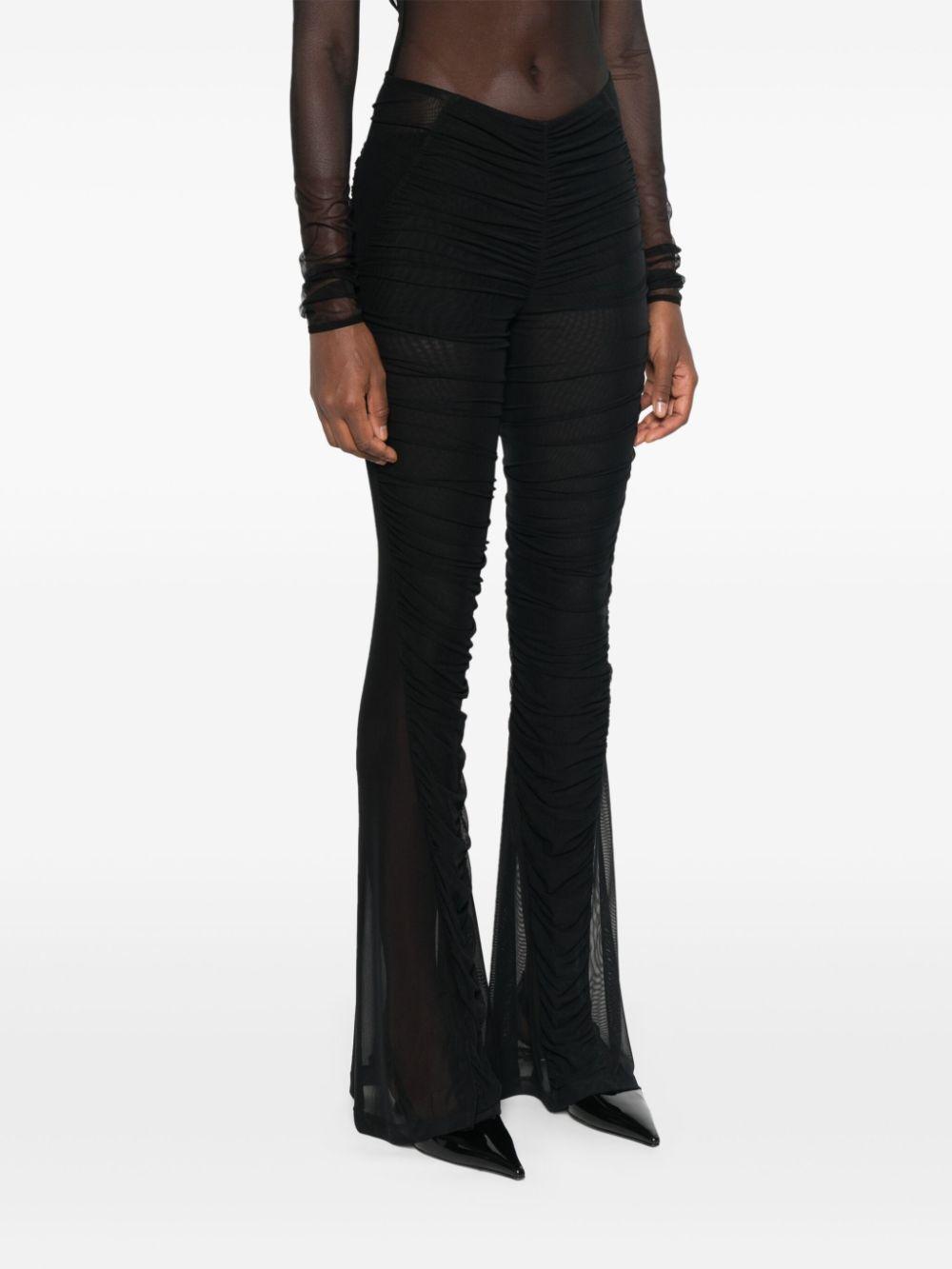 ruched flared trousers Product Image