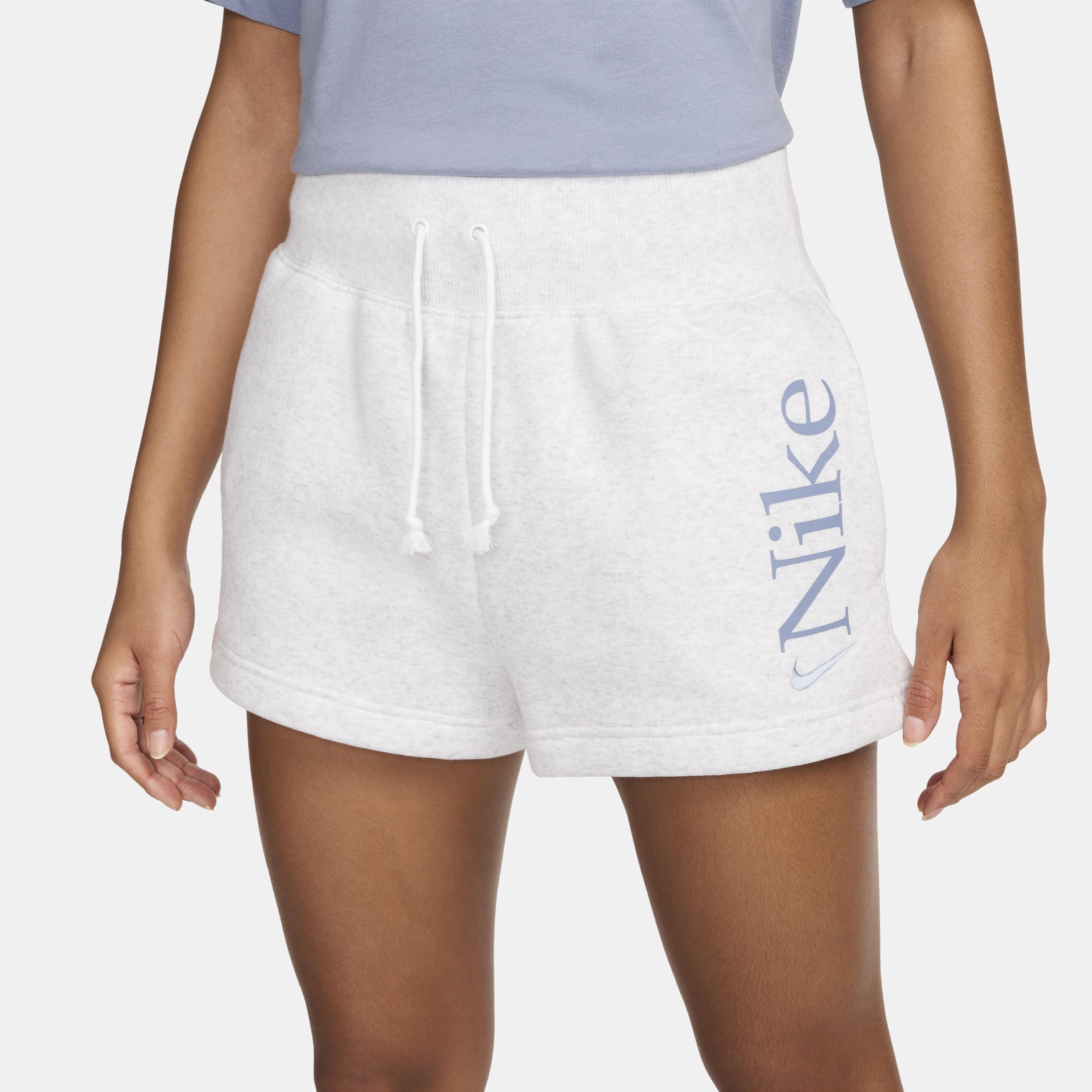 Nike Womens Sportswear Phoenix Fleece High-Waisted 2 Logo Shorts Product Image
