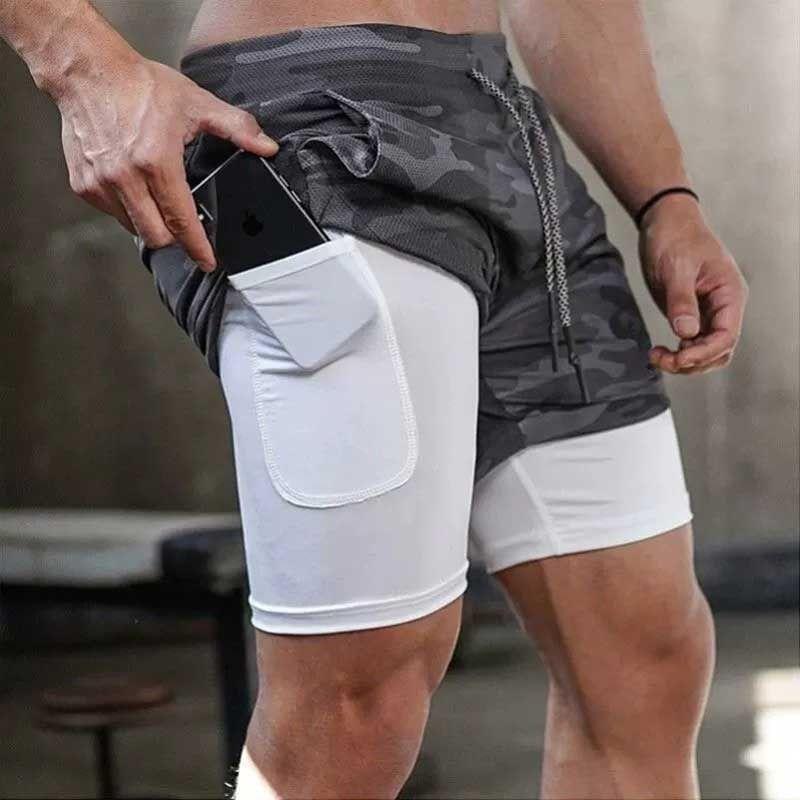 Drawstring Waist Lined Running Shorts Product Image