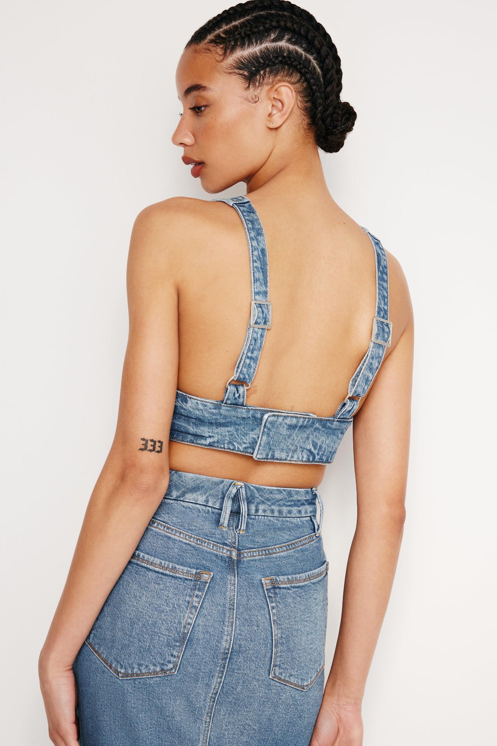 DENIM BRA TOP | INDIGO599 Product Image