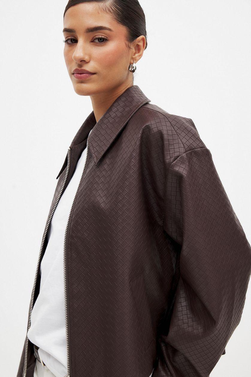 Braided Pu Jacket Product Image