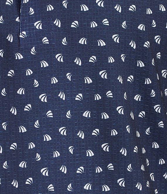 Tommy Bahama IslandZone Bahama Coast Deco Palms Short Sleeve Polo Shirt Product Image