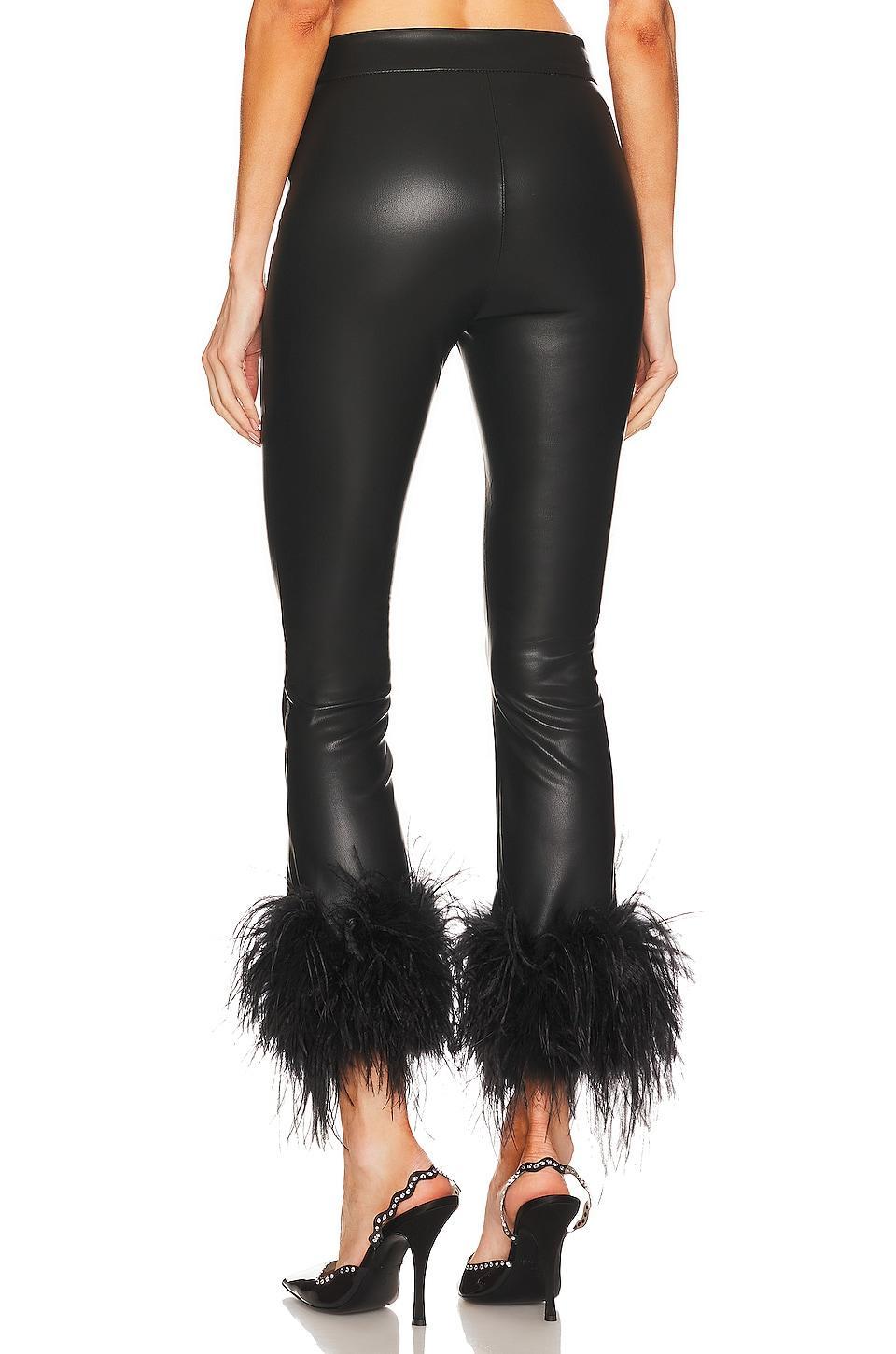 Pagetta Cropped Faux-Leather Flare Pants Product Image