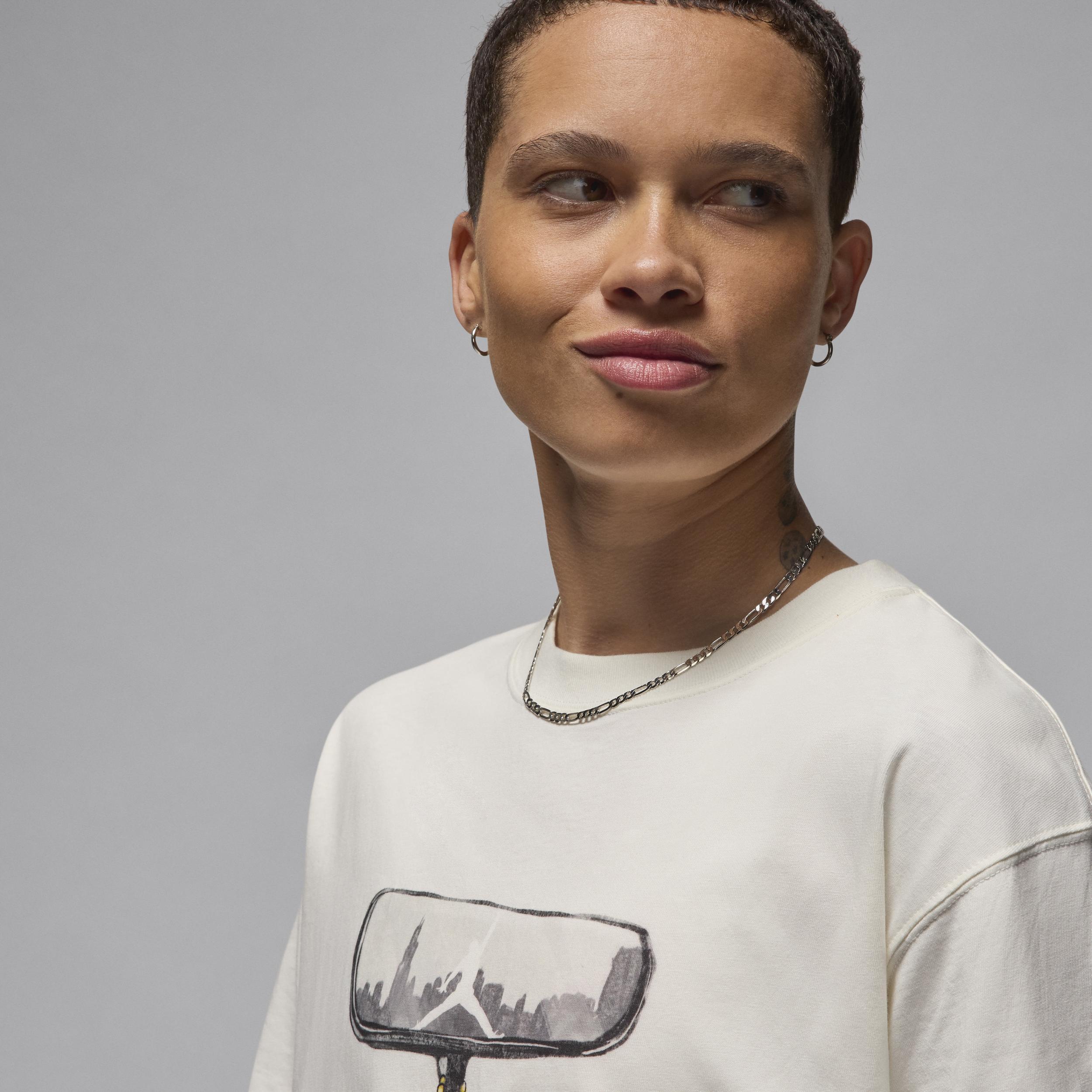 Jordan Womens Jordan GF Short Sleeve GFX T-Shirt Oly - Womens Product Image