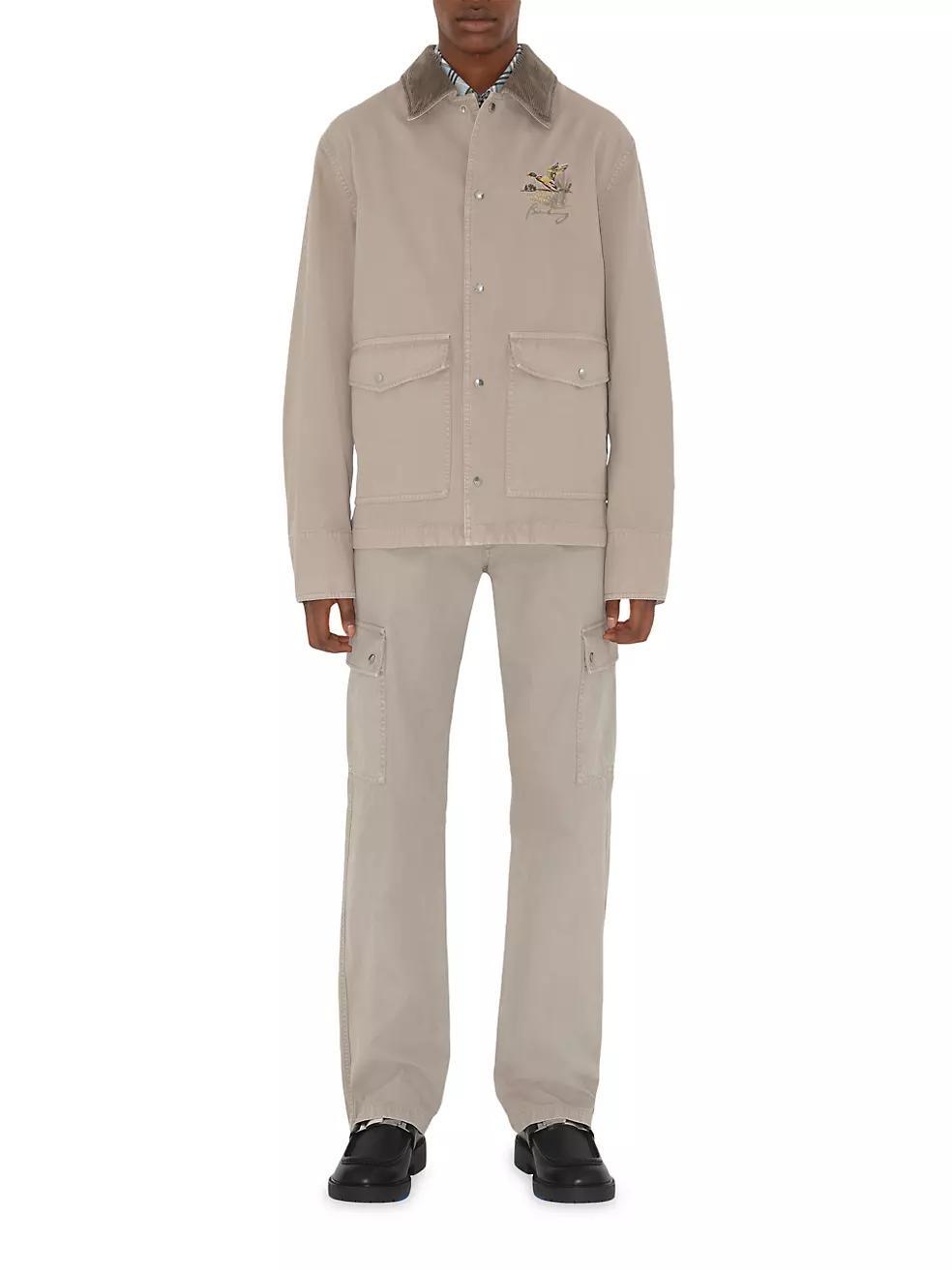 Cotton Mid-Rise Straight-Leg Cargo Pants Product Image