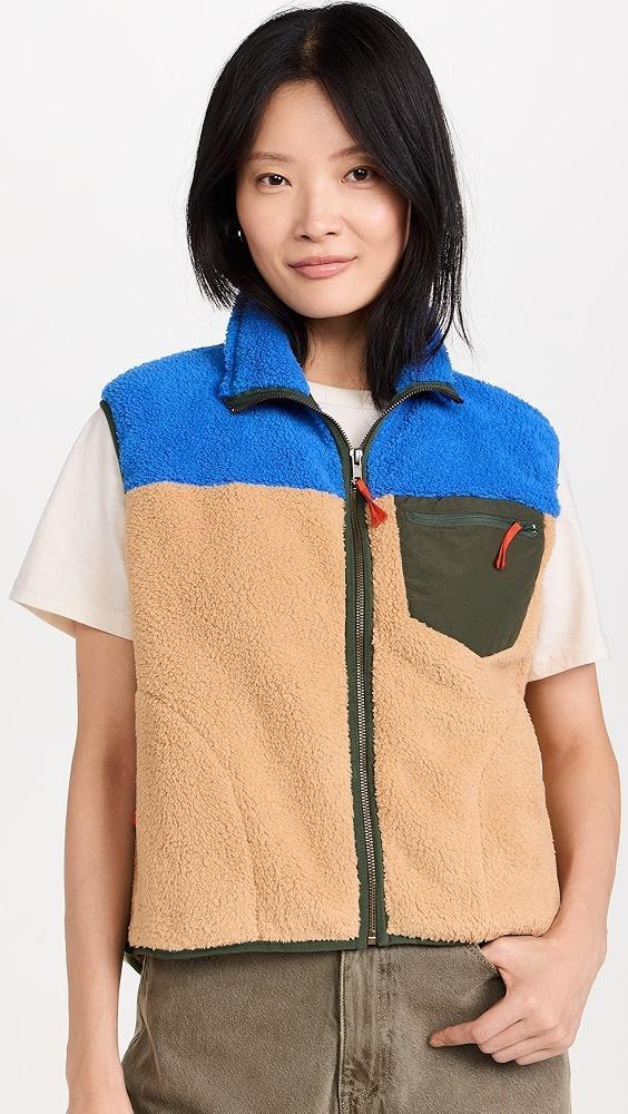 THE GREAT Outdoors The Plush Colorblock Terrain Vest | Shopbop Product Image