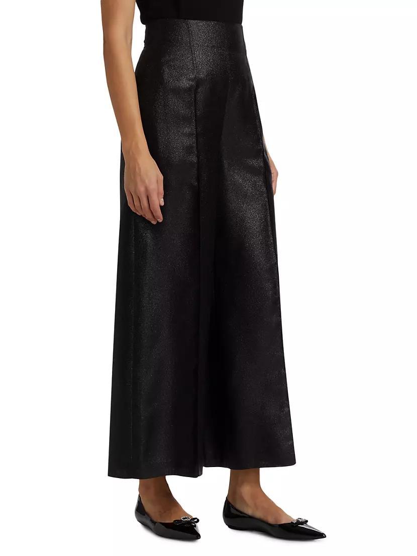 Venus Metallic Wide-Leg Pants Product Image