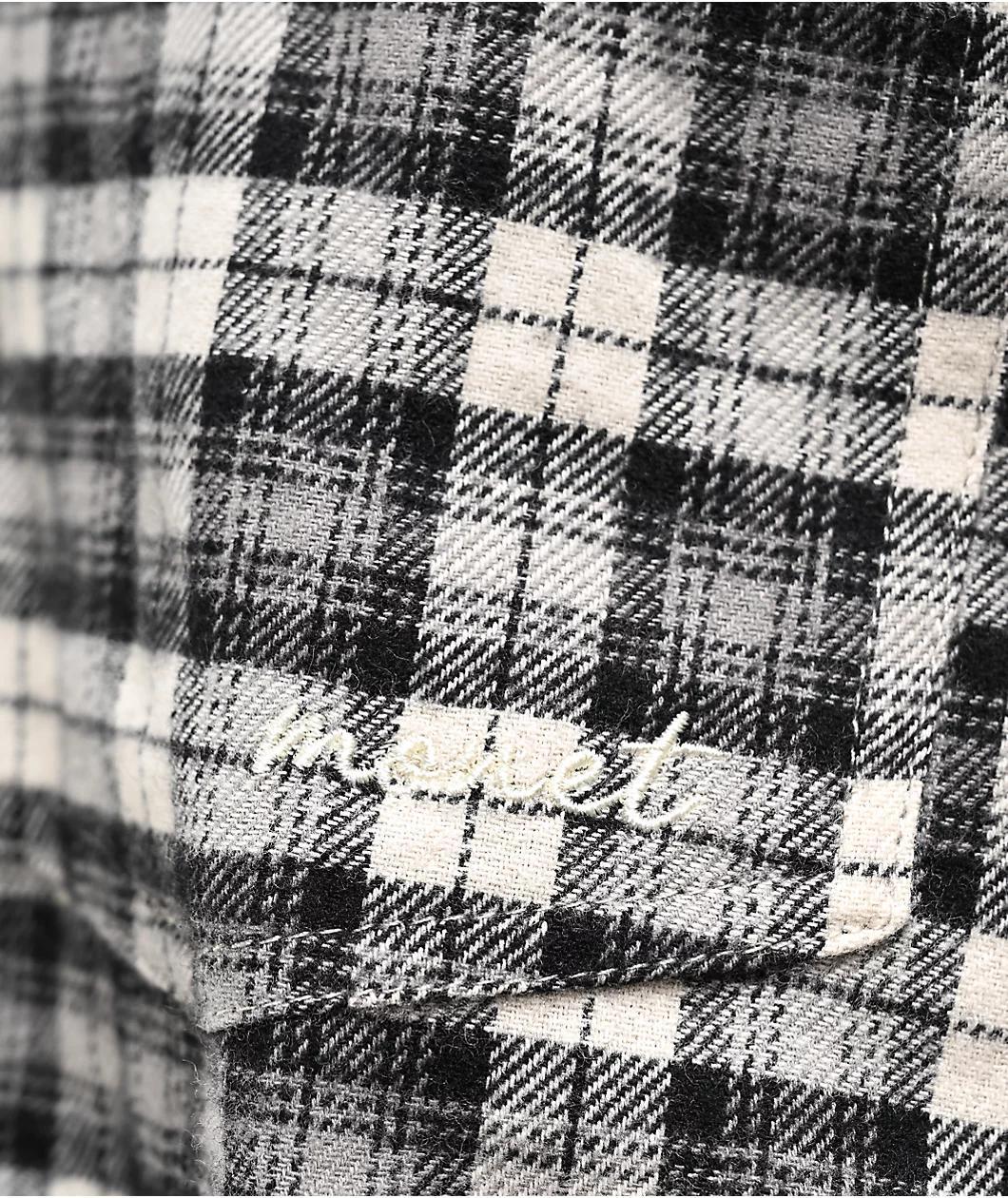 Monet Push It Tan Short Sleeve Flannel Shirt Product Image