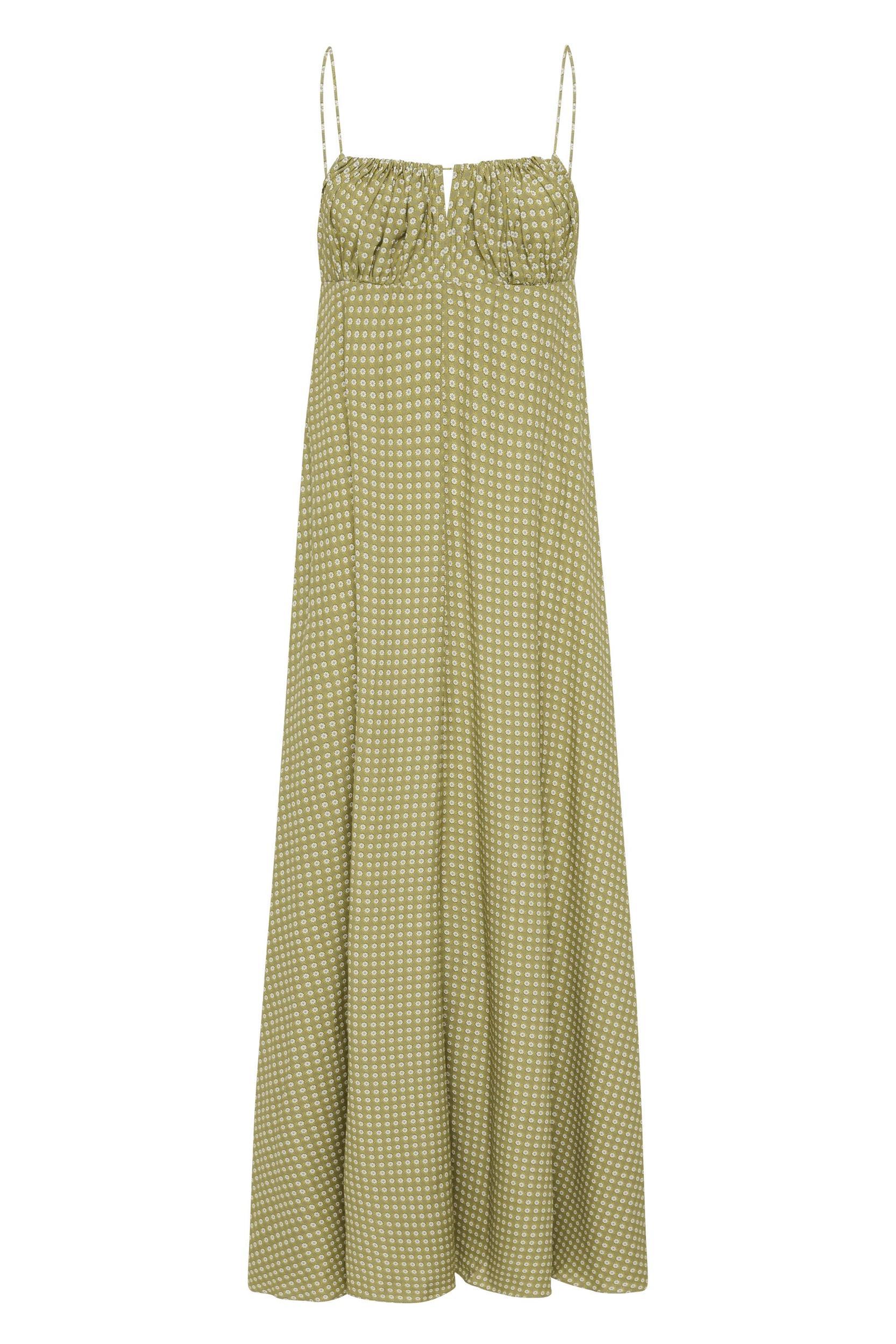 Rosas Midi Dress Oliander Khaki - Final Sale Product Image