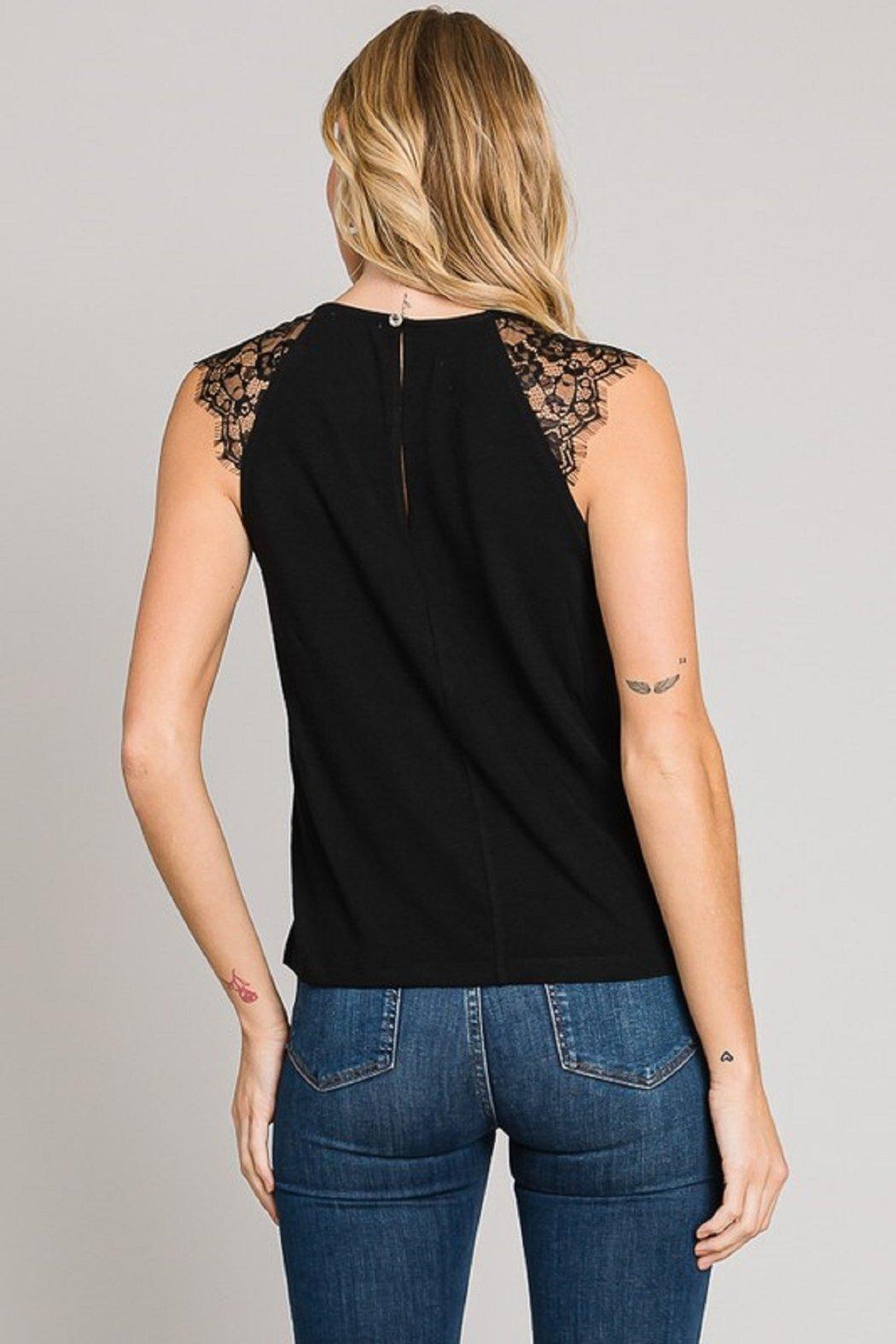 Sleeveless Vegan Leather Tank Product Image