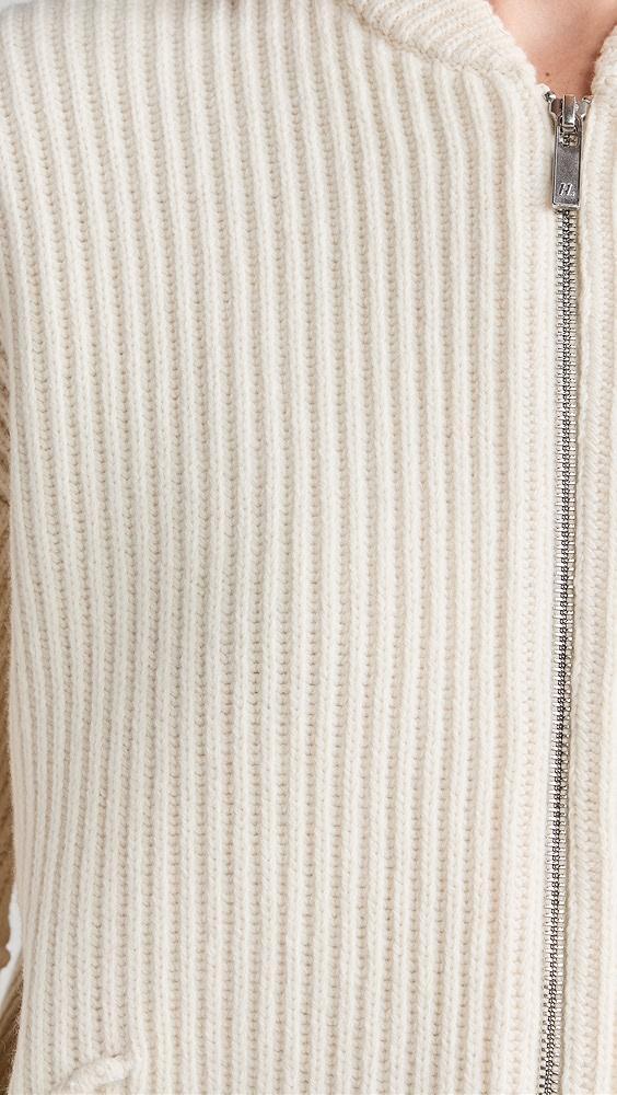 Helmut Lang Woolen Apex Full Zip Cardigan | Shopbop Product Image