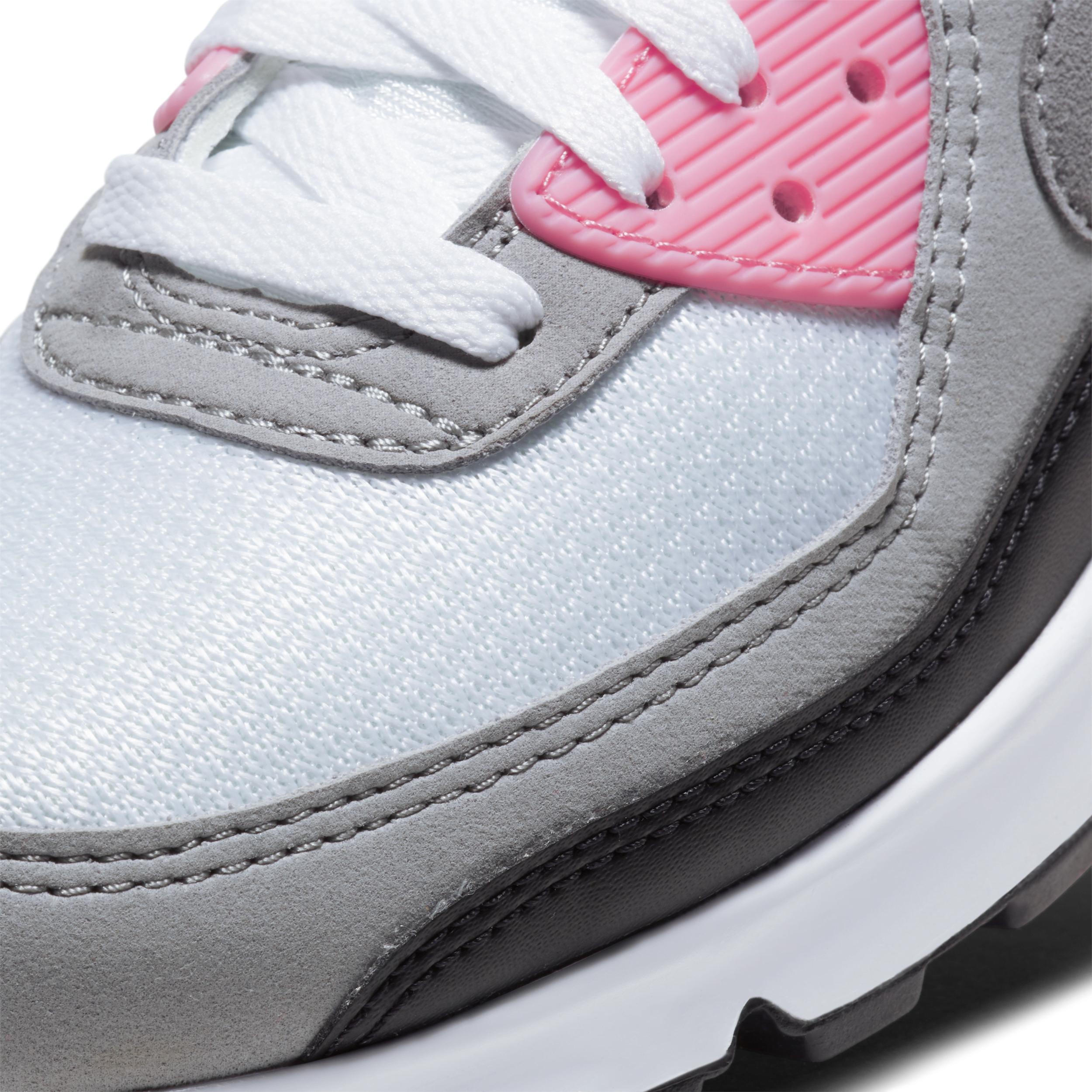 Nike Air Max 90 sneakers in gray and pink rose Product Image