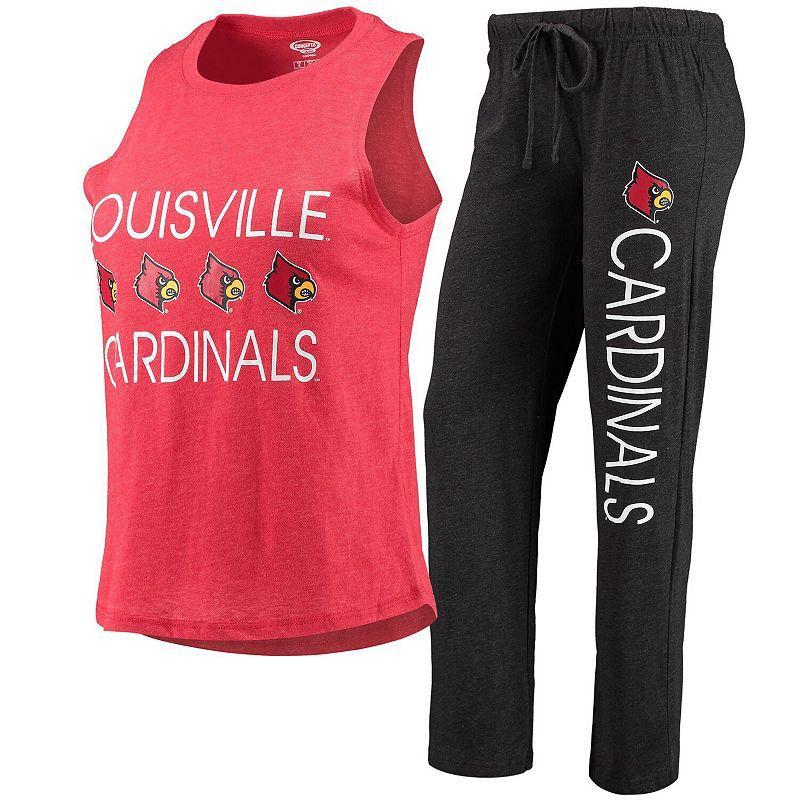 Womens Concepts Sport /Red Louisville Cardinals Tank Top & Pants Sleep Set Product Image