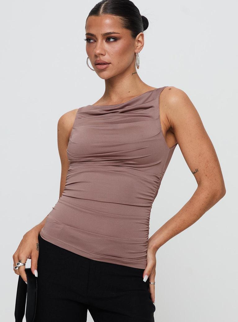 Kind To Another Ruched Top Mauve Product Image