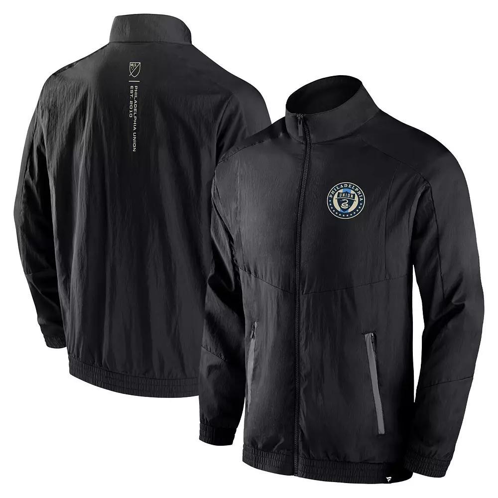 Men's Fanatics Black Philadelphia Union Header Raglan Full-Zip Jacket, Size: Medium, Uni Black Product Image
