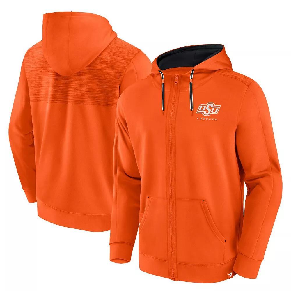 Men's Fanatics Branded Orange Oklahoma State Cowboys Power Index Full-Zip Hoodie, Size: Large Product Image