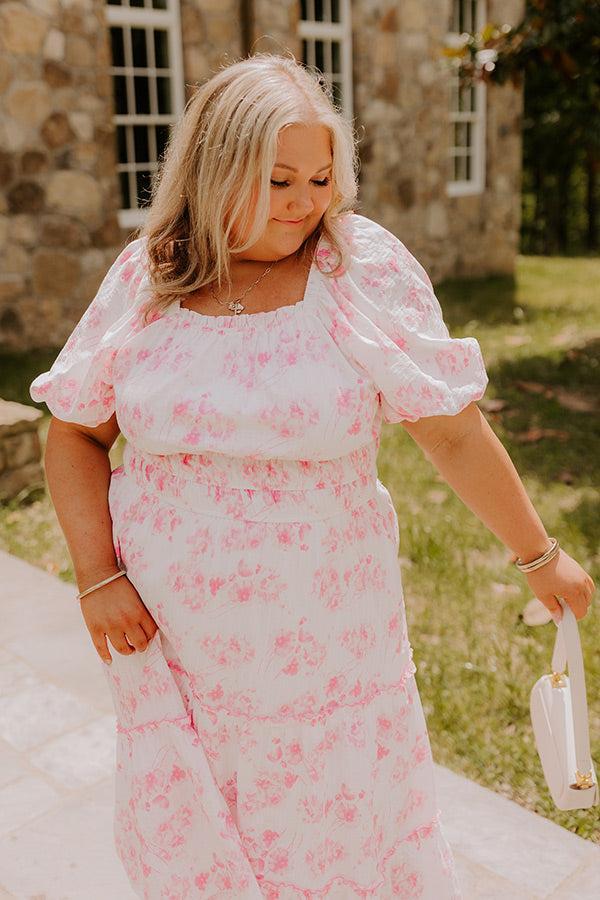 Sweet Pea Floral Midi Dress Curves Product Image
