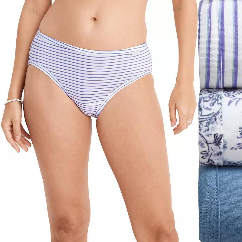 Women's Jockey® Elance 3-Pack Bikini Panty Set 1489, Size: 6, Yellow Stripe Product Image