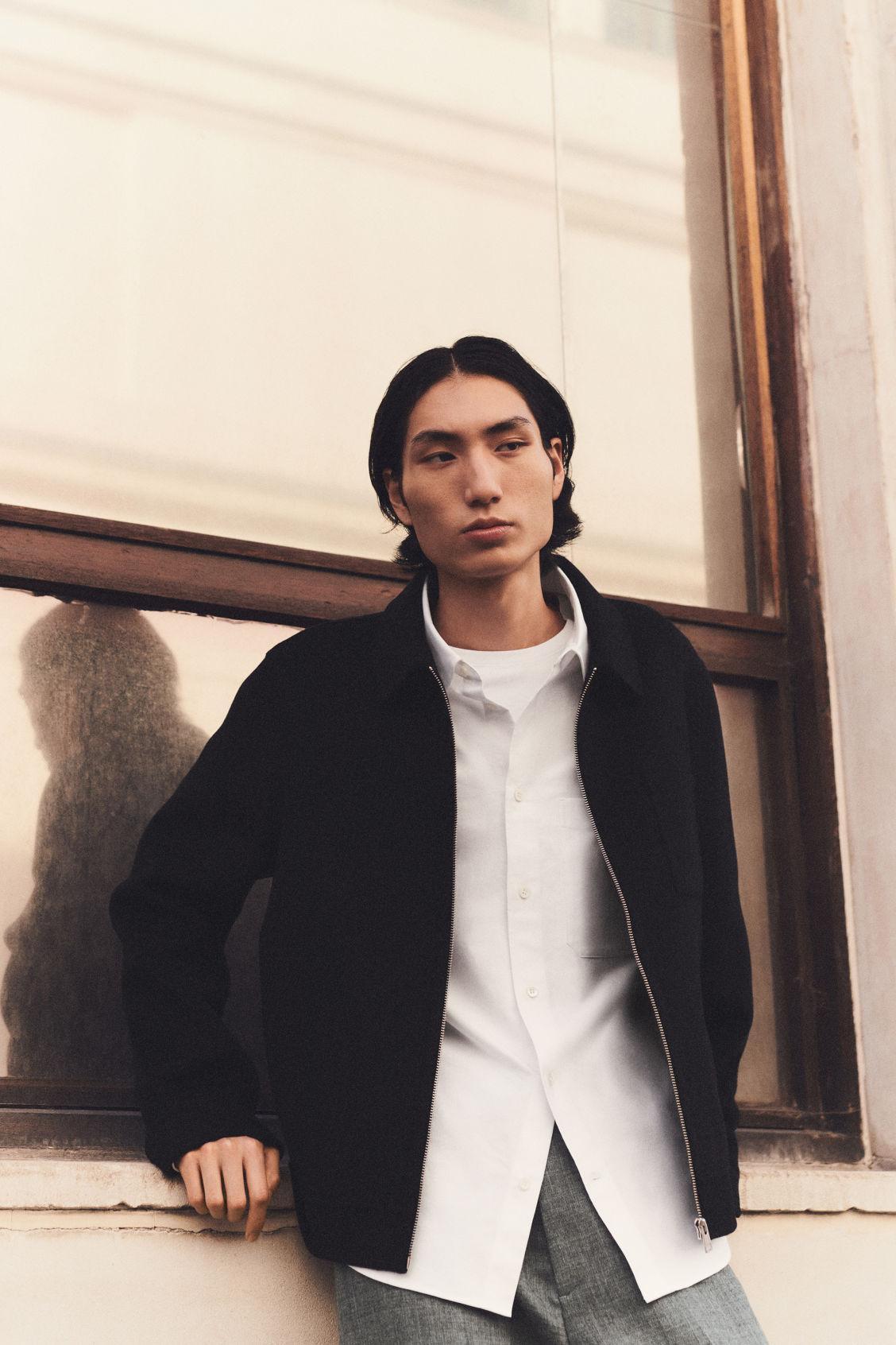 DOUBLE-FACED WOOL HARRINGTON JACKET Product Image