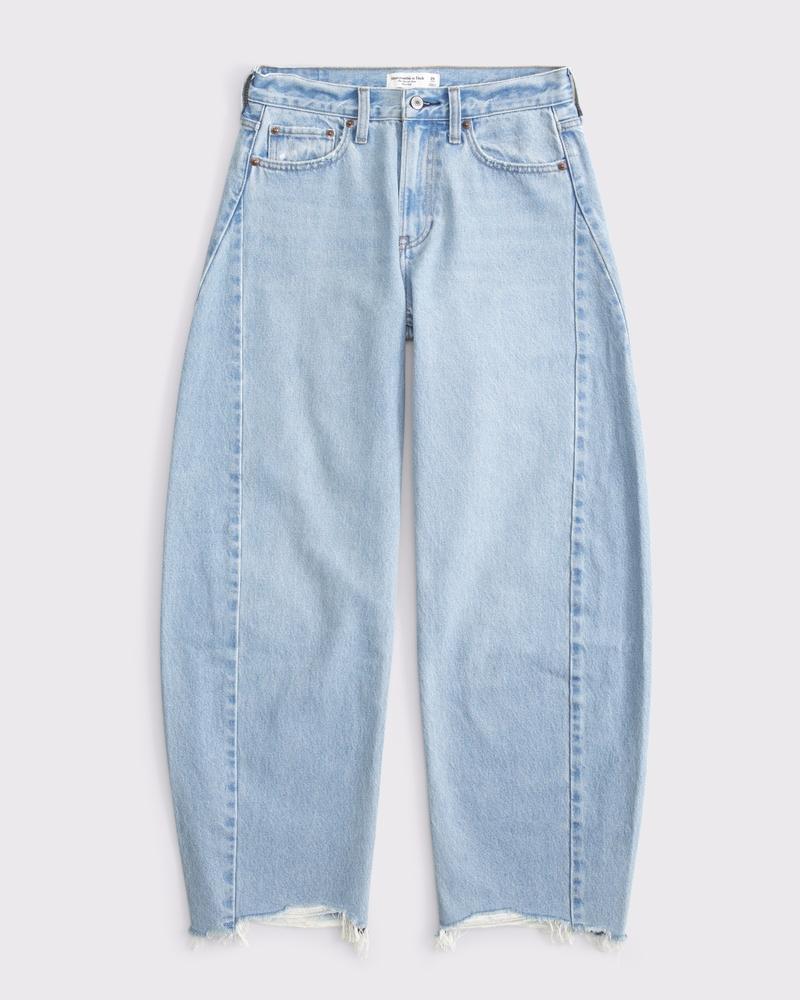 Mid Rise Barrel Jean Product Image