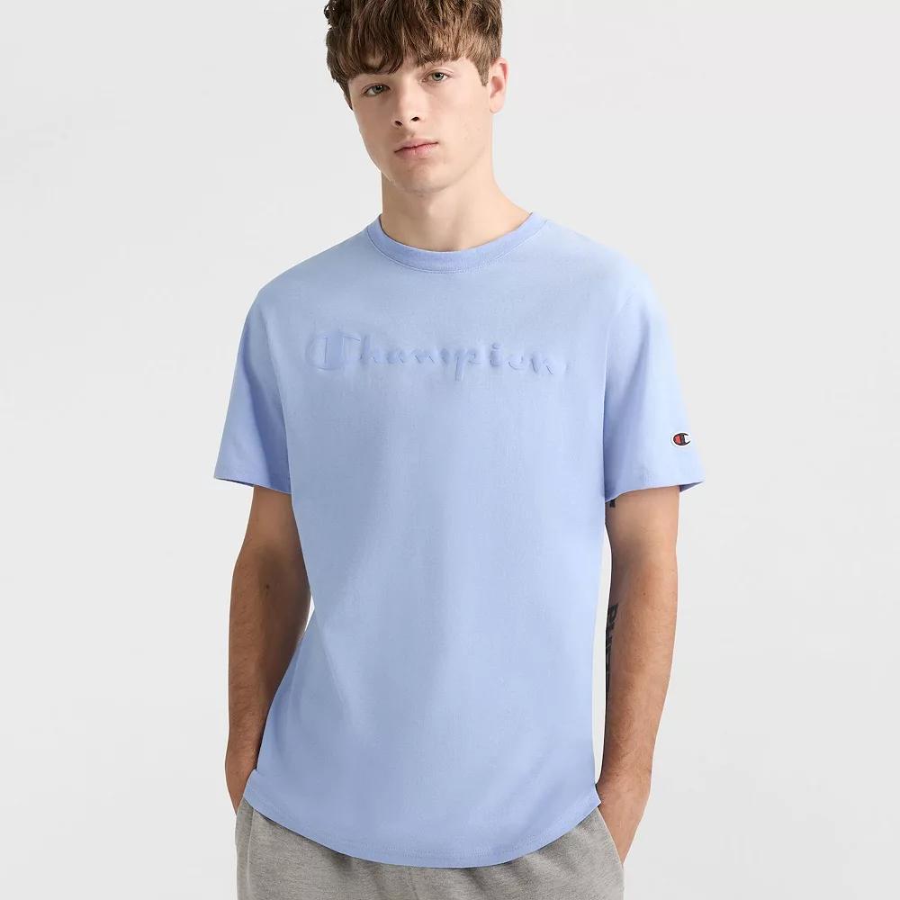 Men's Champion® Logo Tee, Size: Medium, Silver Blue Product Image