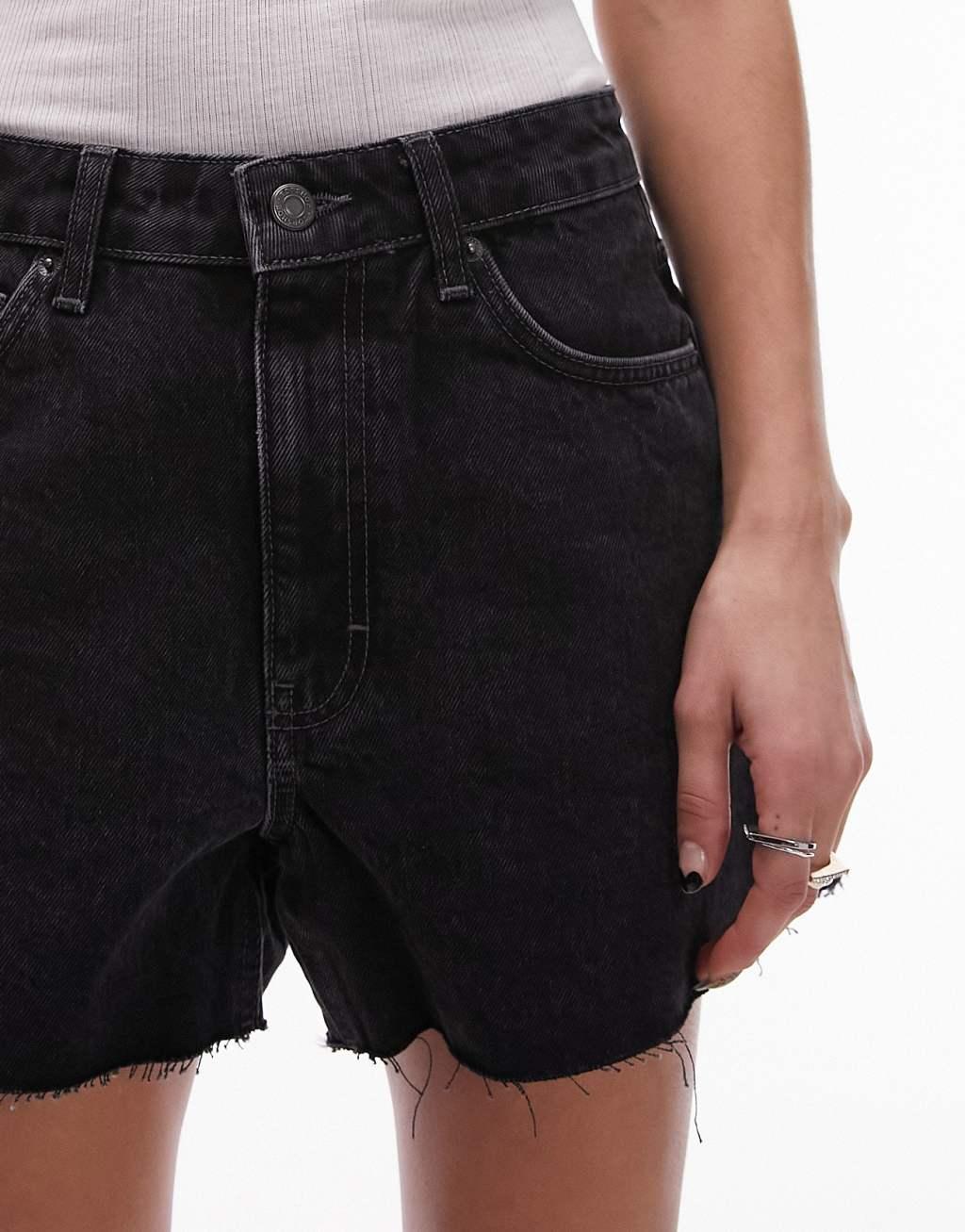 Topshop denim a-line shorts Product Image