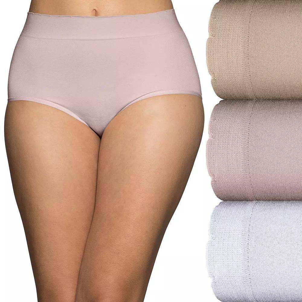 Womens Vanity Fair Lingerie 3-Pack No Pinch No Show Seamless Briefs 13418 Product Image