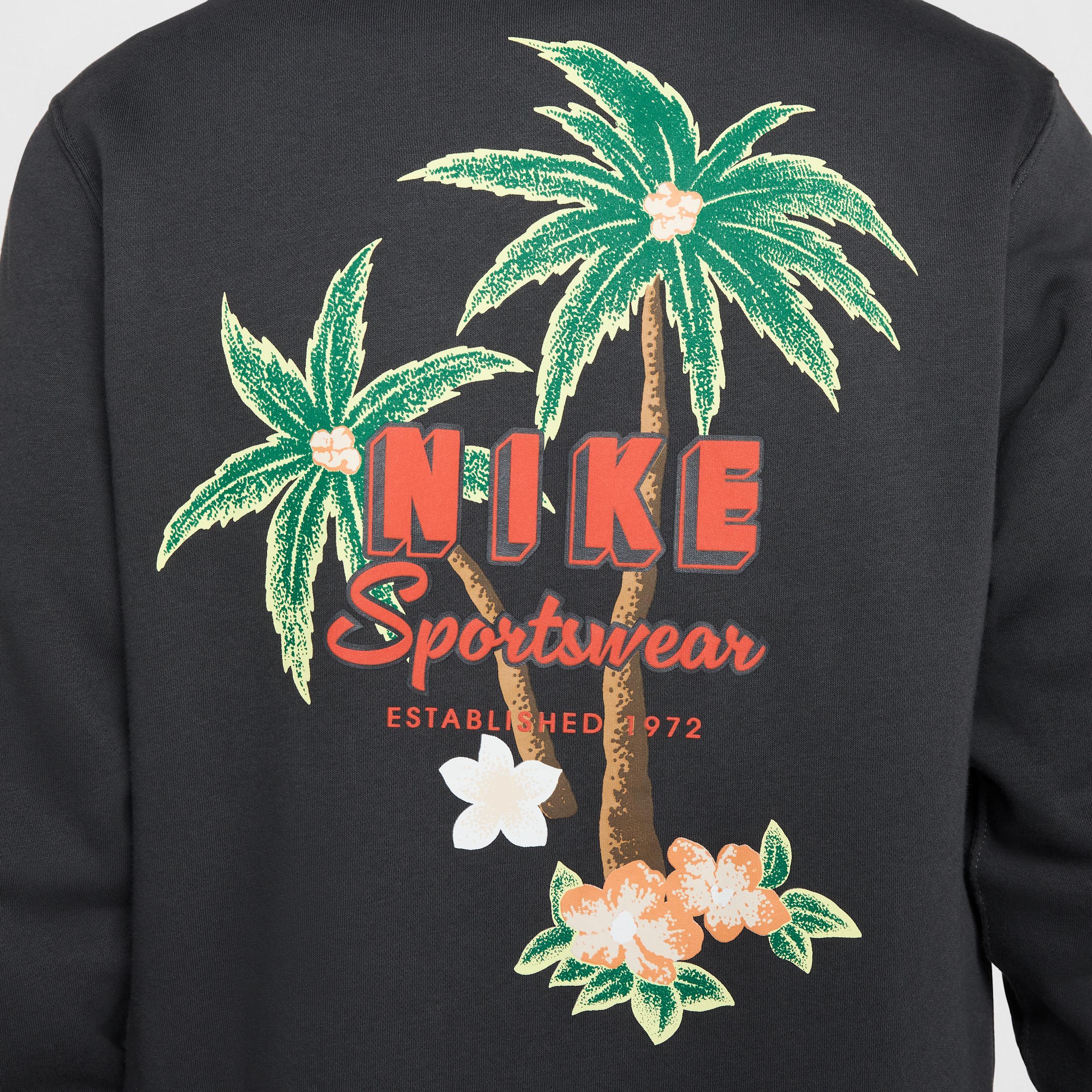 Mens Nike Tropical Graphic Full-Zip Fleece Hoodie Blue Turq Product Image