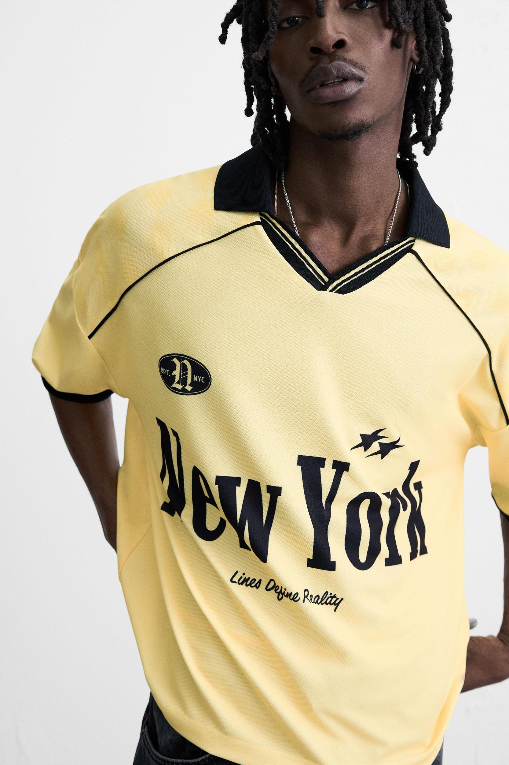 RETRO FOOTBALL PRINTED POLO SHIRT Product Image
