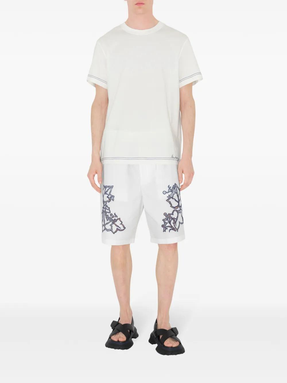 logo-embroidered organic cotton T-shirt Product Image