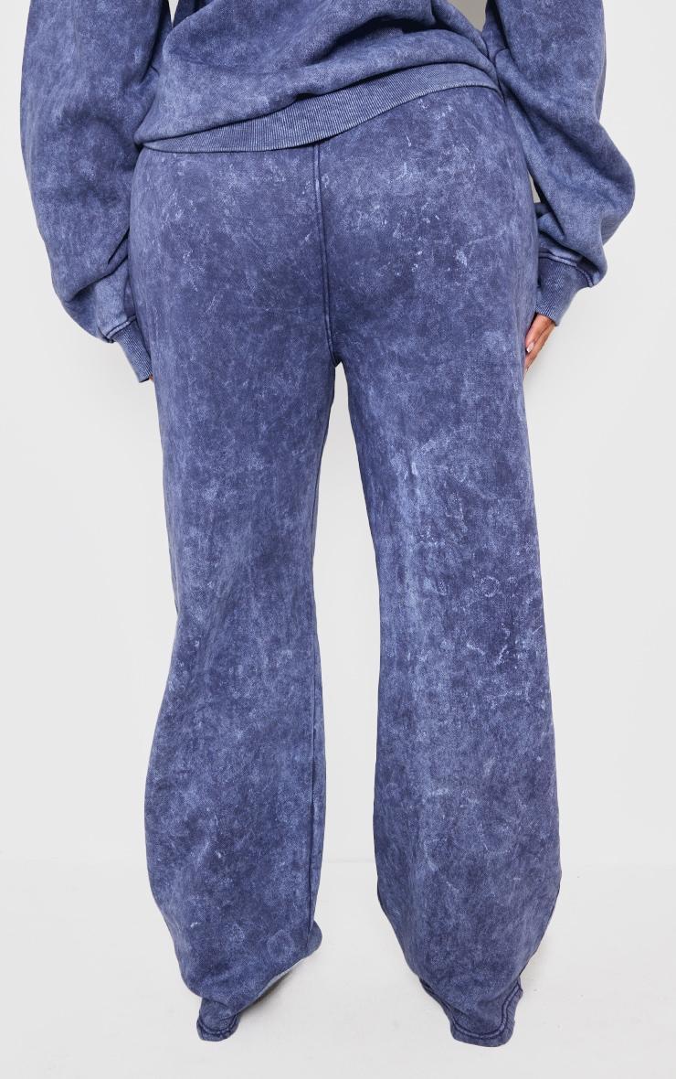 Shape Navy Washed Wide Leg Sweatpants Product Image