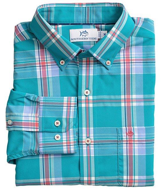 Southern Tide Greenview Plaid Intercoastal Long Sleeve Woven Shirt Product Image
