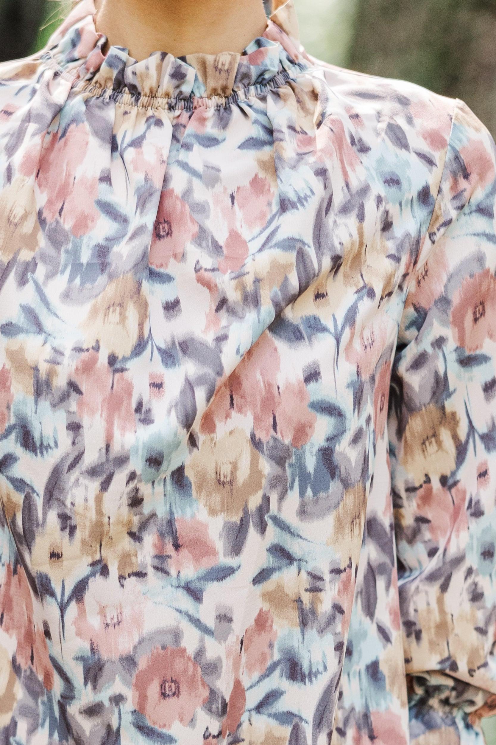 Beauty And Brains Cinnamon Brown Floral Shift Dress Female Product Image