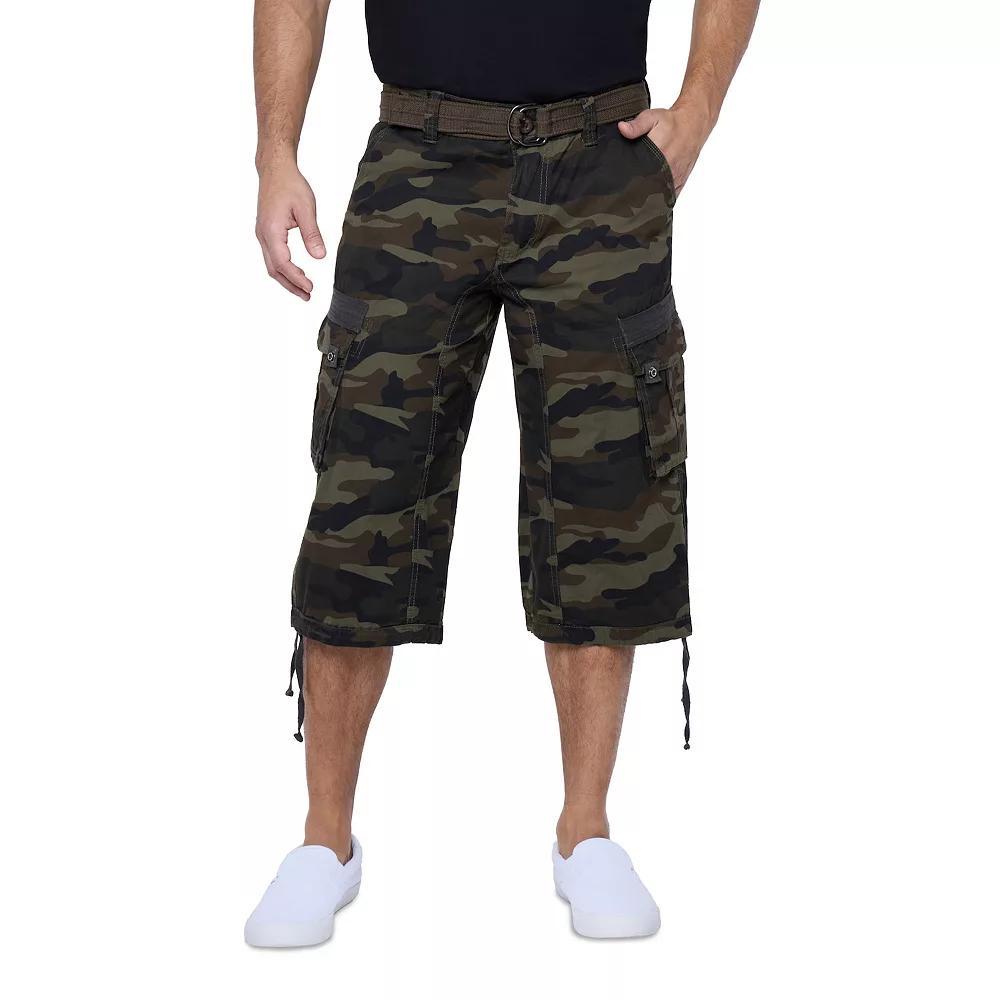 Men's Xray Messenger Belted Cargo Shorts, Size: 36, Black Camo Product Image