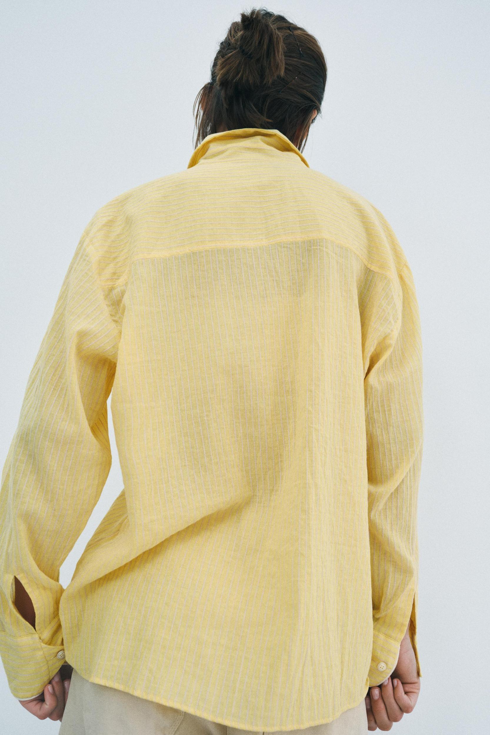 ZW COLLECTION STRIPED WRINKLED SHIRT Product Image