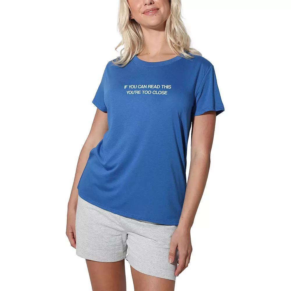 Women's Suburban Riot Standing Too Close Loose Graphic Tee, Girl's, Size: Large, Blue Product Image