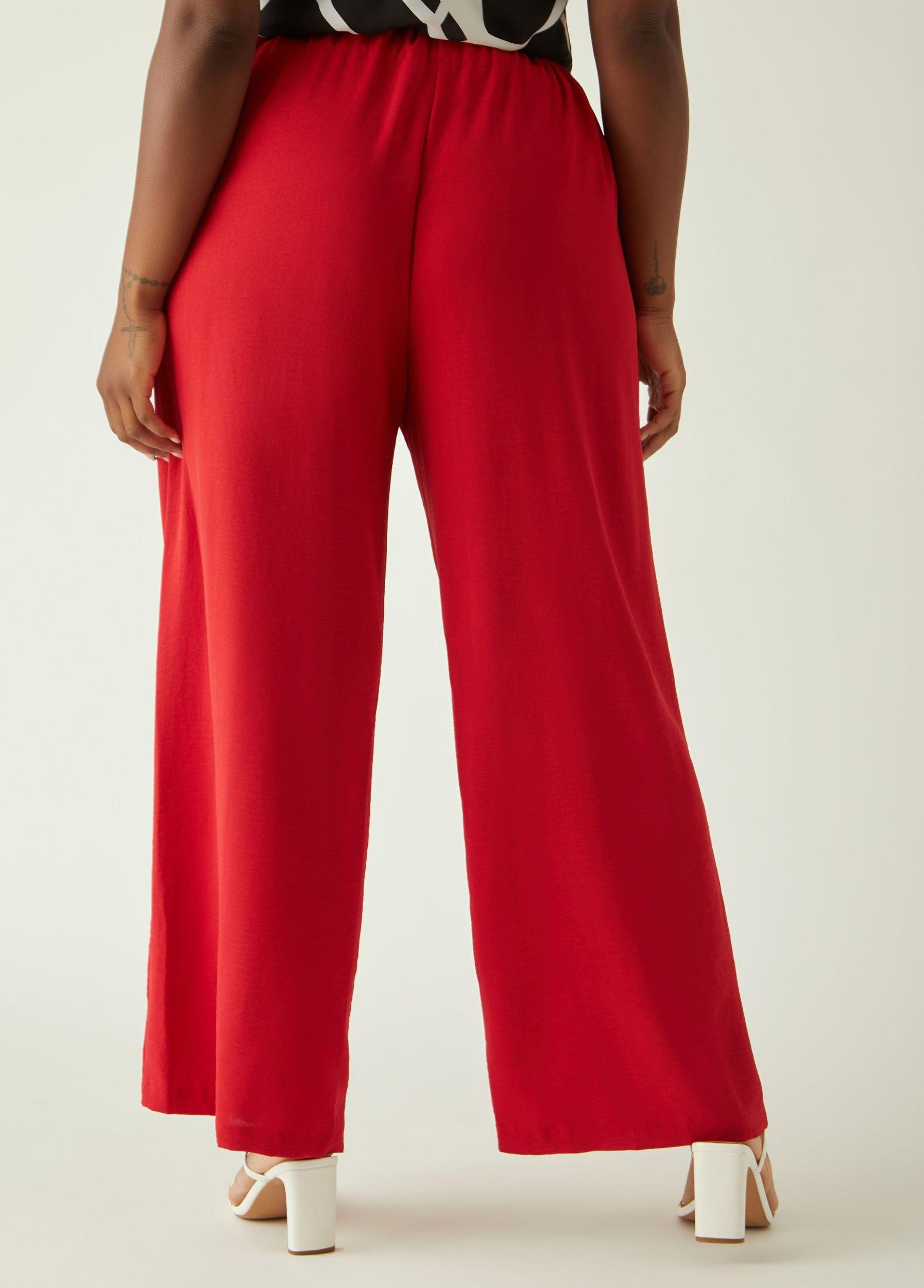 Textured Wide Leg Pants Product Image