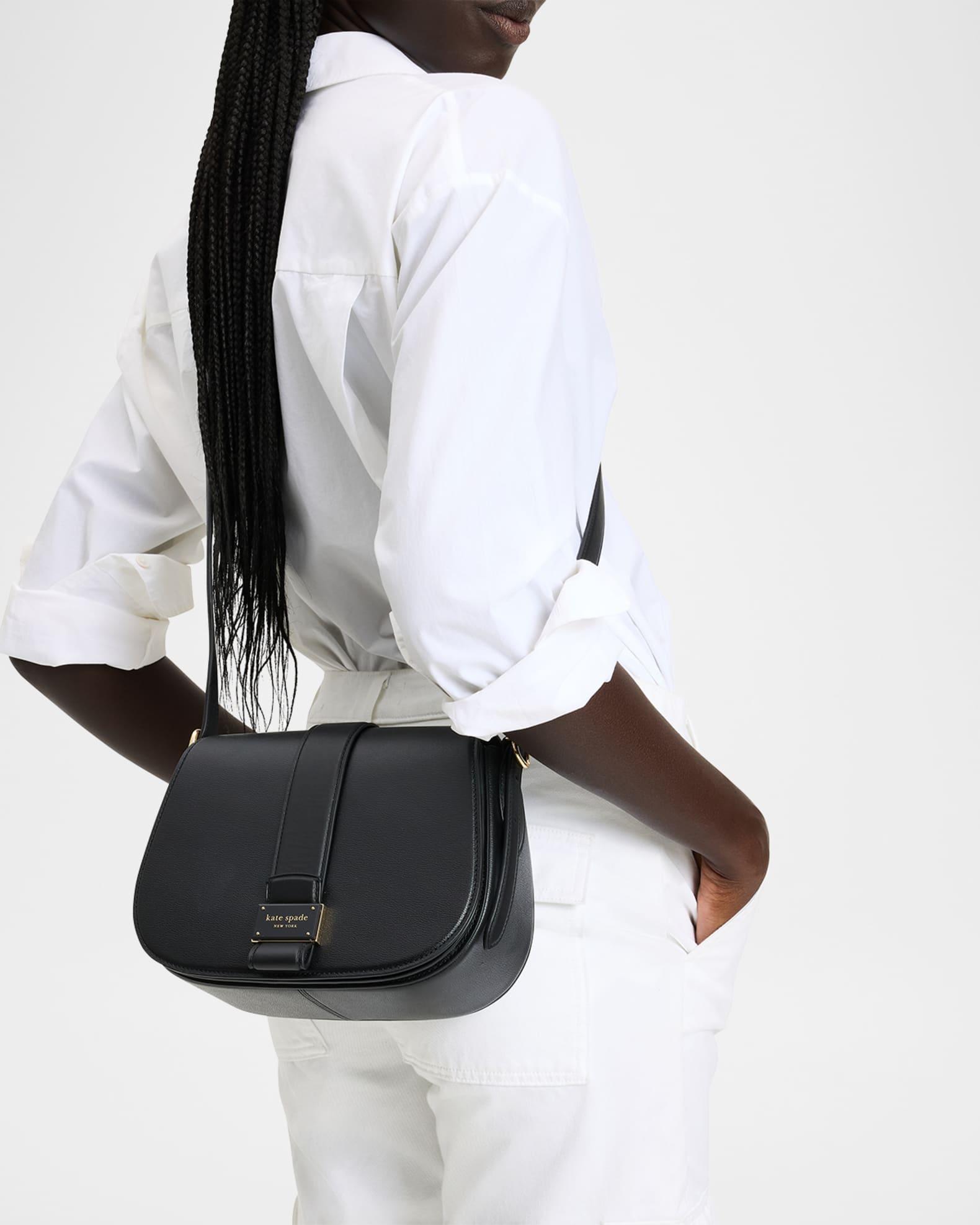 nouveau textured leather saddle crossbody bag Product Image