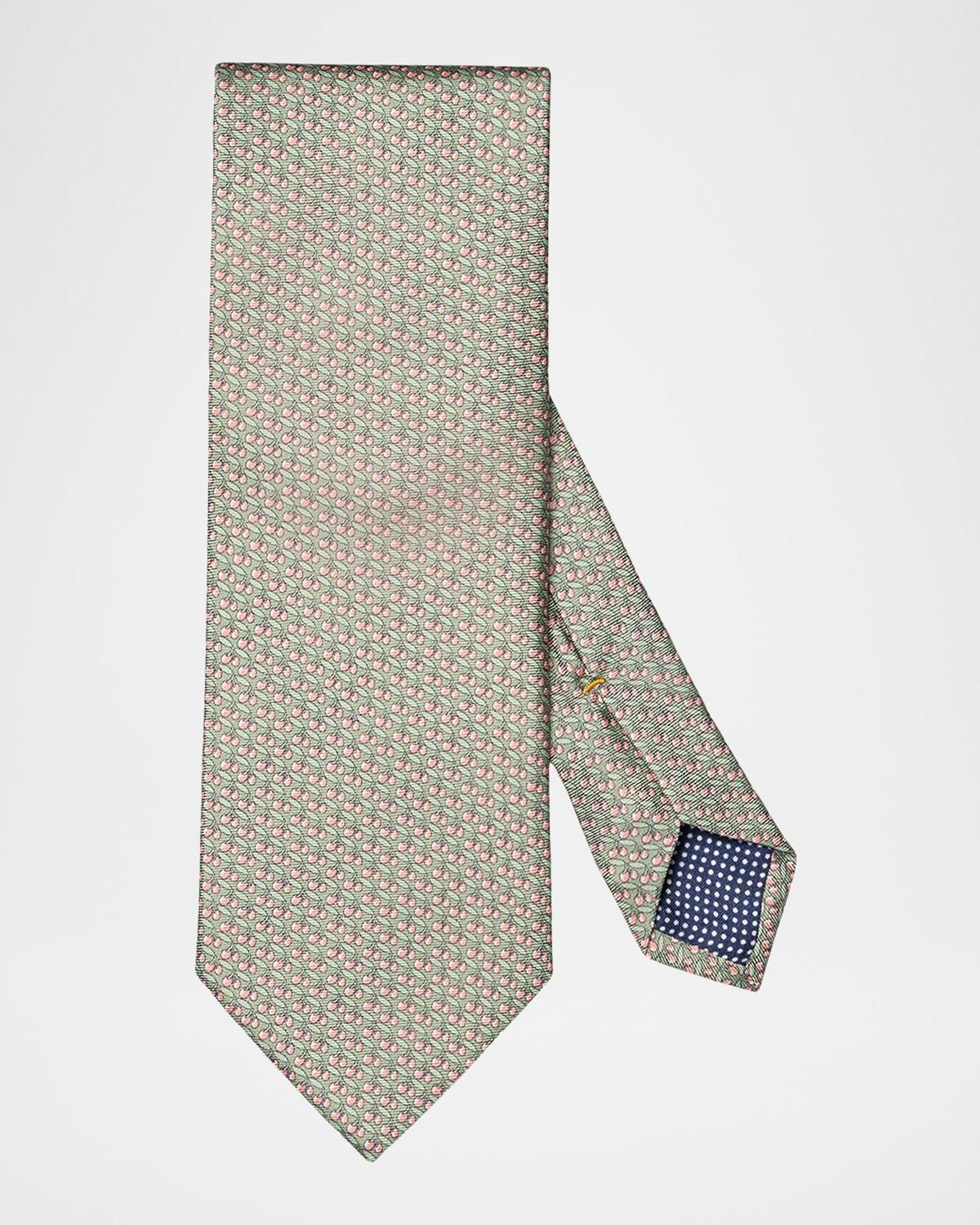 Mens Micro-Cherry Silk Tie Product Image