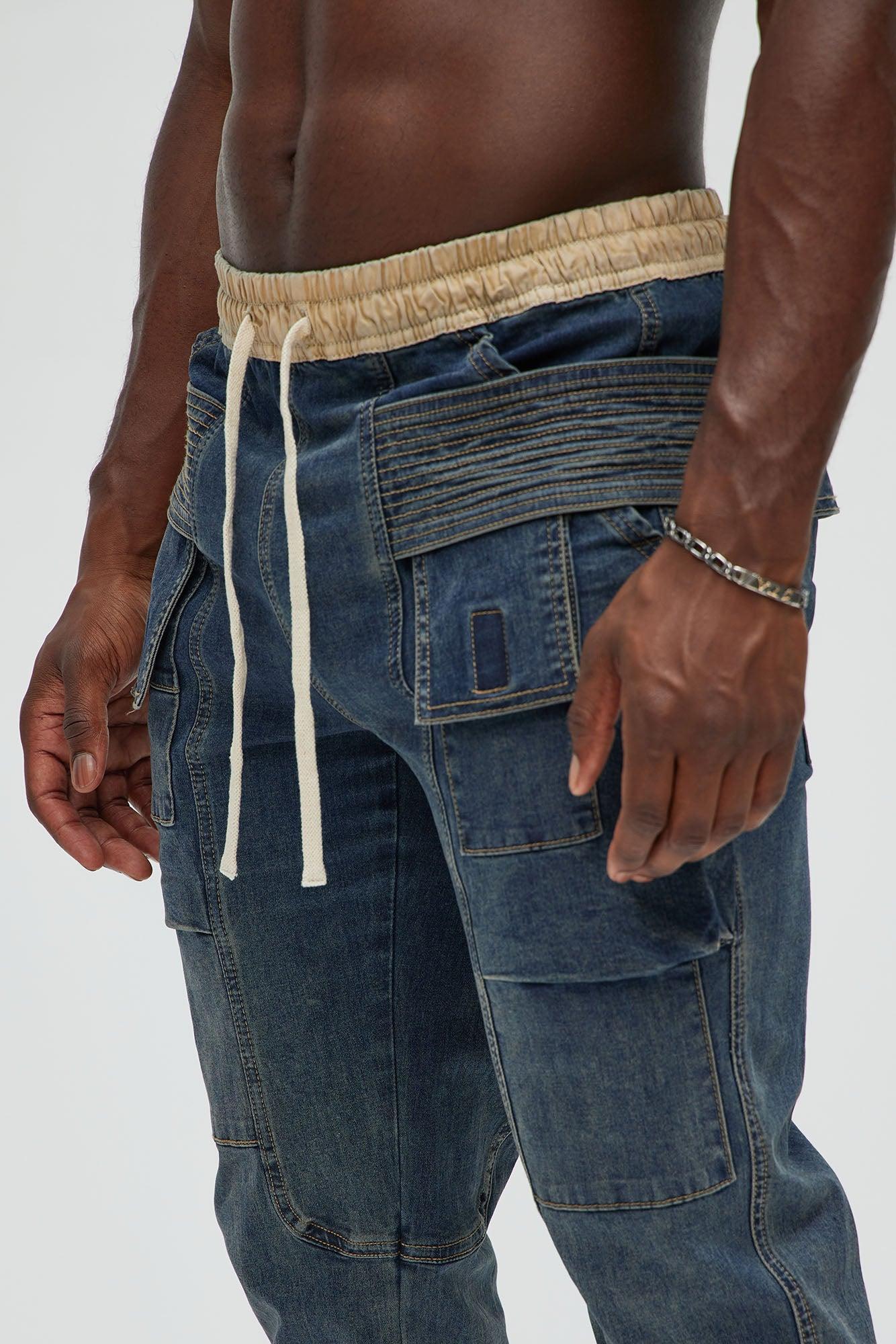 Pillar E-Waist Slim Jeans - Medium Blue Wash Product Image